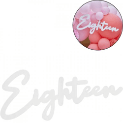 Ginger Ray decoration board Eighteen white 75 cm