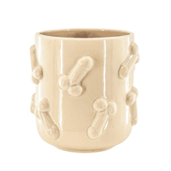 Housevitamin Blumentopf Dick beige 17,5 cm