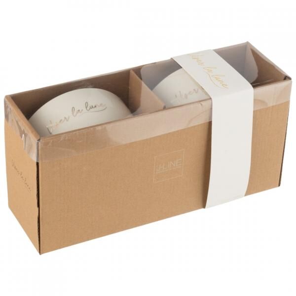 J-LINE Schale Viser la lune 14 cm 2er Set