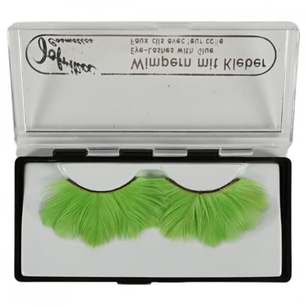 Jofrika Kosmetik künstliche Wimpern Federn grün 9,5 cm B-Wahl VE500