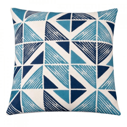 Kissen abstrakt blau 45 x 45 cm