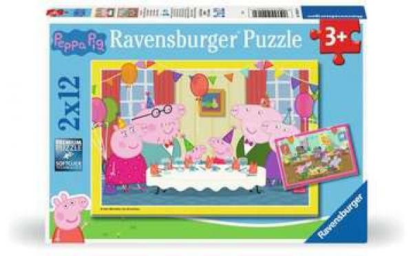 Peppa Pig - Zeit zu feiern! - Puzzle 2x12 Teile