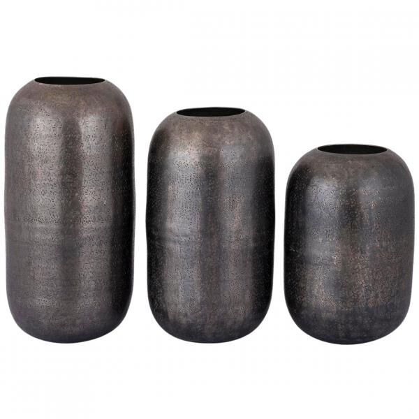 PTMD Vase Yourne S Aluminium grau 25 cm