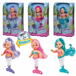 Doll Evi LOVE Glitter Mermaid purple blue pink 14cm 3 assorted