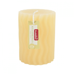 (R) Profissimo blunt candle with grooves yellow 6.8 x 10 cm