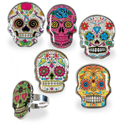 Ring Sugar Skull, sort. Designs