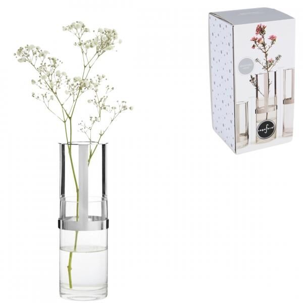Sagaform Vase Halten Silber 15 cm