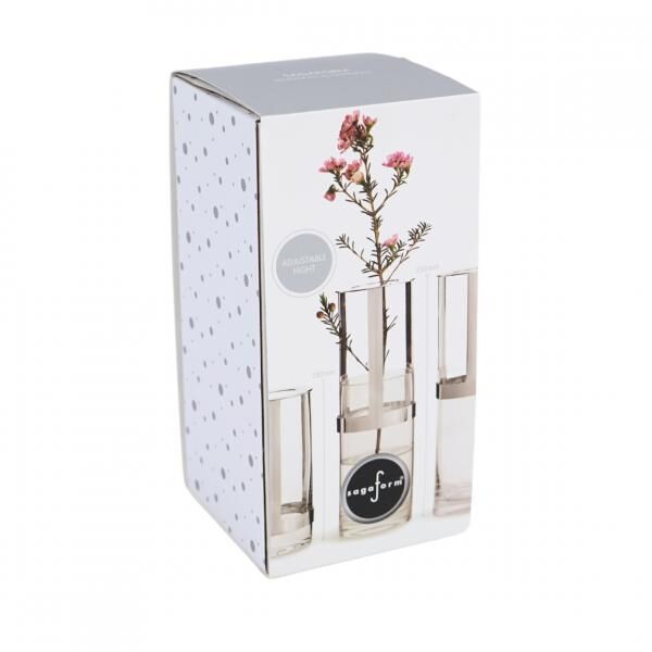 Sagaform Vase Halten Silber 15 cm