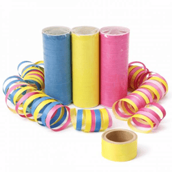 Serpentinen rosa/gelb/blau 4 Meter Satz von 3