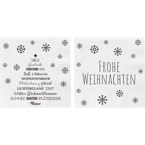 Servietten, Weihnachten, 2/s, 20er Pack