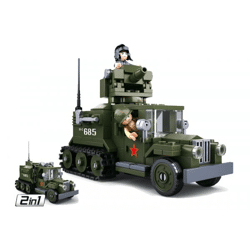 Sluban M38-B0685 - Army WWII - Alliierter Halbkettenfahrzeug 2in1