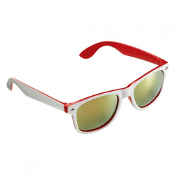 Sonnenbrille Jeffrey 2-Tone weiß/rot Einheitsgröße