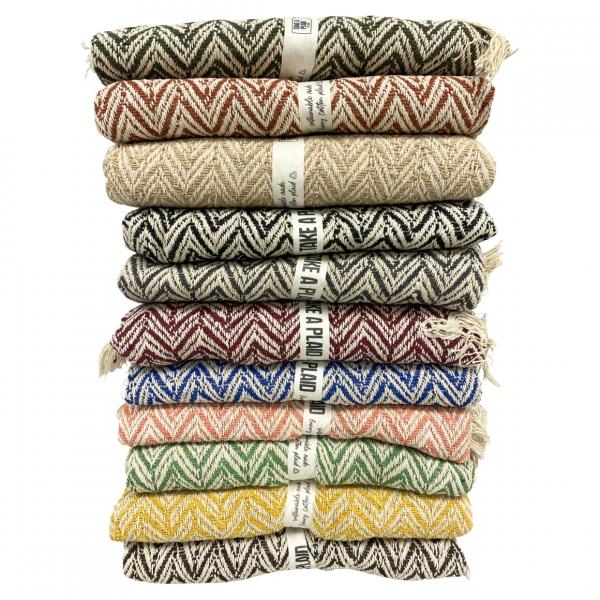 Take a Plaid 21 recycelte Baumwolle schwarz 125 x 150 cm