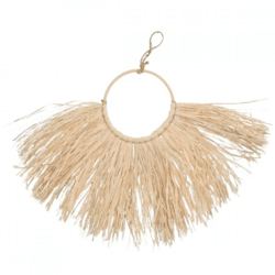 Wanddekoration Raffia Boho natur 62 cm
