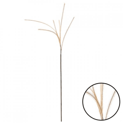 Countryfield Artificial branch with 6 plumes light brown 112 cm