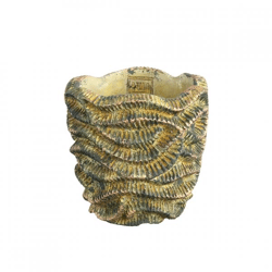 PTMD flower pot Waves brown round M 17 cm