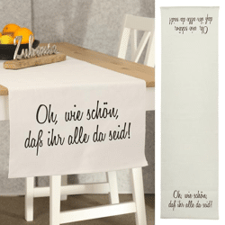 Tischläufer oh, wie schön, schwarz, ca.40x160cm