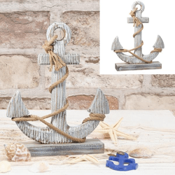 Anker zum Stellen, weiß-grau, ca.40cmH