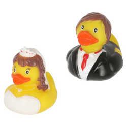Bath duck wedding, 2/s, approx.8cmH