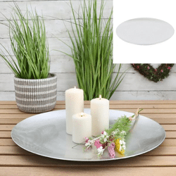 Decorative plate silver, ca.47cmD