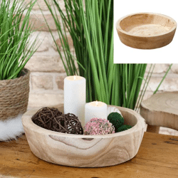 Decorative wooden bowl, round, approx. 34cmD