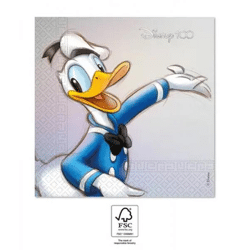 Disney's 100th Anniversary Donald Duck - 20 Servietten - 33 x 33 cm
