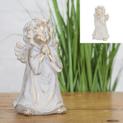 Angel, standing, gold/white, approx. 21cmH