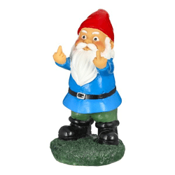 Gartenzwerg, Mittelfinger, ca. 15cmH