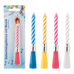 Birthday candle, with music, 4/s