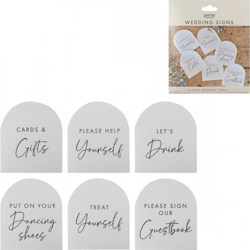 Ginger Ray wedding table plate cards 28.5 cm 6 pcs.