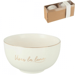 J-LINE bowl Viser la lune 14 cm set of 2