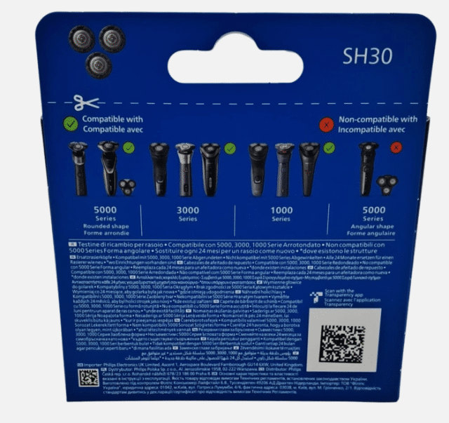 PHILIPS SH30/50 Ersatzscherköpfe für Series S1000 & S3000 – Neuware