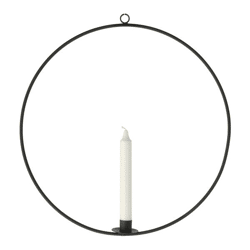 Ring, DIY, stick candle holder, black, approx. 40cmD
