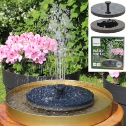 Solar water fountain, approx. 16cmD