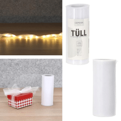 Tulle, white, approx. 15cmx20m