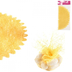 Geschenkpapier Tüll gelb 24 cm 6 Stück