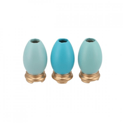 Easter decoration Easter egg blue 9 cm 3 assorted