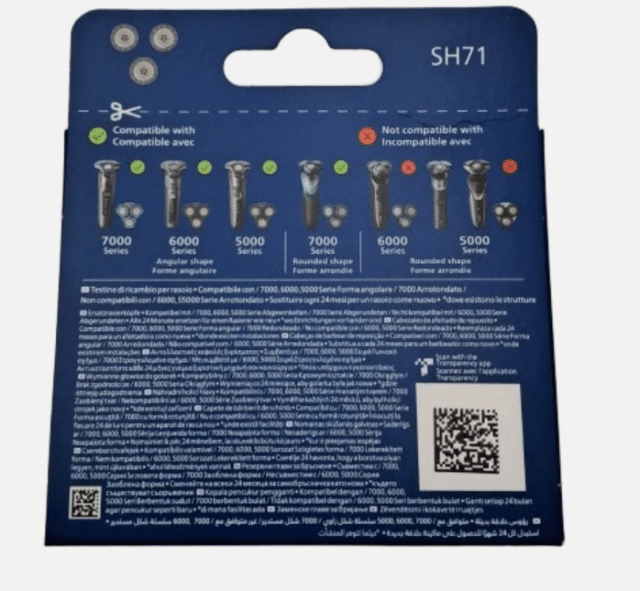 PHILIPS SH71/50 Ersatzscherköpfe – Original Rasierklingen für Philips Rasierer