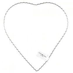 Stern Fabrik decoration heart metal silver 30 cm
