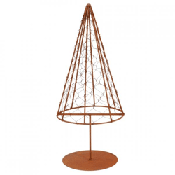 Weihnachtsbaum Gitter Metall rostbraun 33 cm