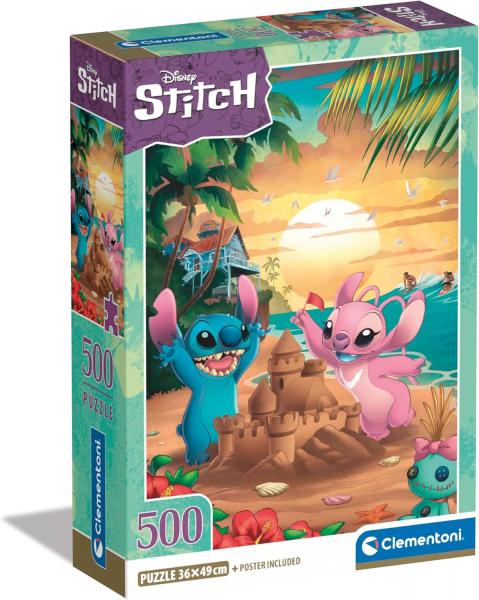 500 Teile Puzzle Disney Compact - Disney Stitch