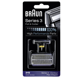 Braun 31S Scherfolie & Klingenblock Ersatzset – Original Ersatzteil für Braun Elektrorasierer