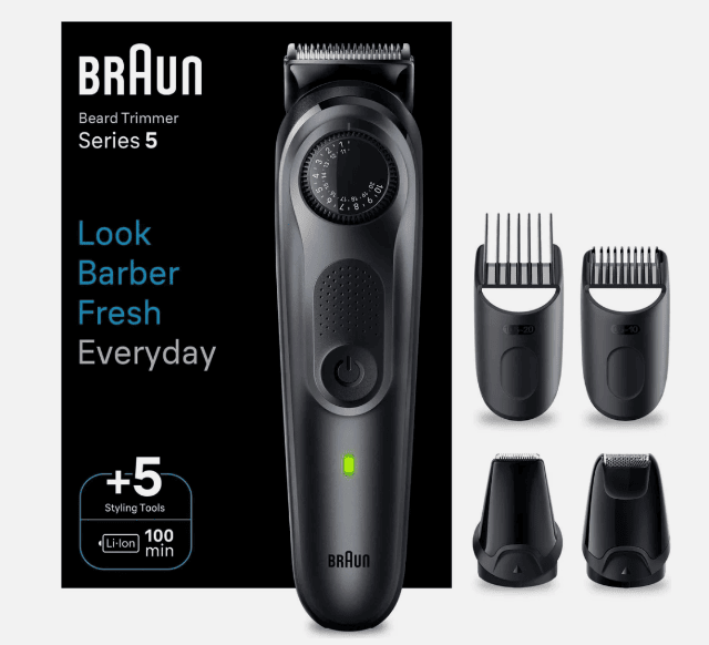 Braun Beard Trimmer Series 5 BT5441 Barttrimmer – Präziser Grooming-Trimmer für Bartpflege