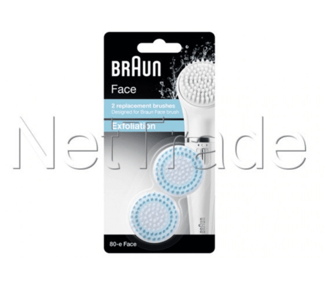Braun Face SE80 Ersatzbürsten 2er Pack – Reinigungsbürsten für Braun Face Geräte