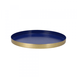 Tablett Marrakesch blau gold 26 cm