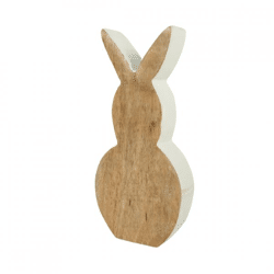 Figure hare wood white 23 cm