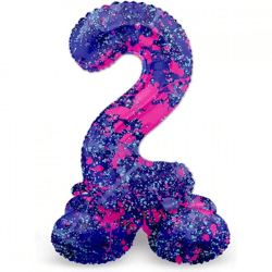Folat foil balloon standing 2 Paint splash 41 cm