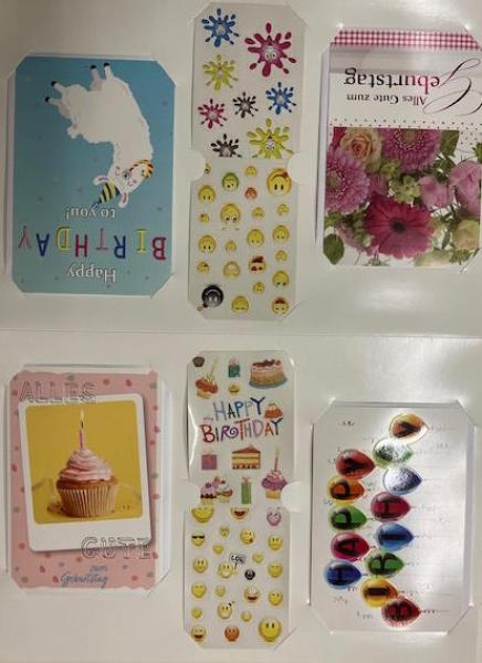 Geburtstagskarten Set 8 tlg.