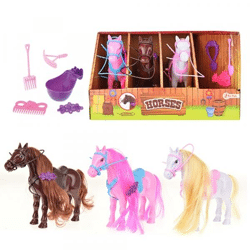 HORSES - Stable with horse - Care set