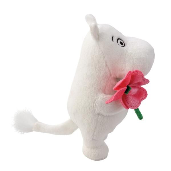 Moomin - Standing with Pink Flower Pl&uuml;schfigur - 17 cm